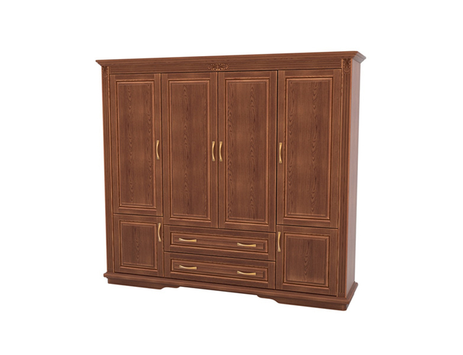 Шкаф из массива 4-х створчатый Палермо  с ящиками орех