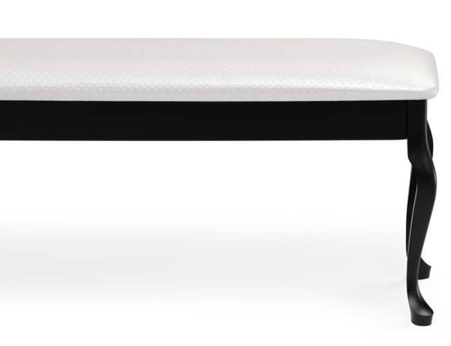 Банкетка Хиль черная/кожзам белый пунто (Арт.515161)