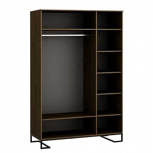 Шкаф 3-дверный с зеркалом Loft Дуб Табак R-Home