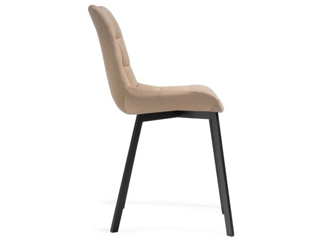 Стул на металлокаркасе Челси черный/бежевый (Арт.489739)