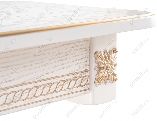 Стол Матис молочный/золото (Арт 483898)
