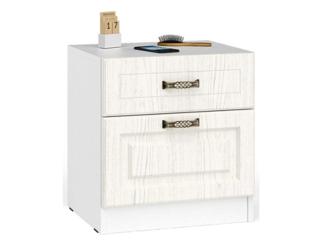 Тумба прикроватная Ливерпуль белый / ясень ваниль