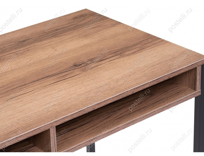 Письменный стол Леон Лофт черный матовый/дуб делано темный (Арт. 489684)