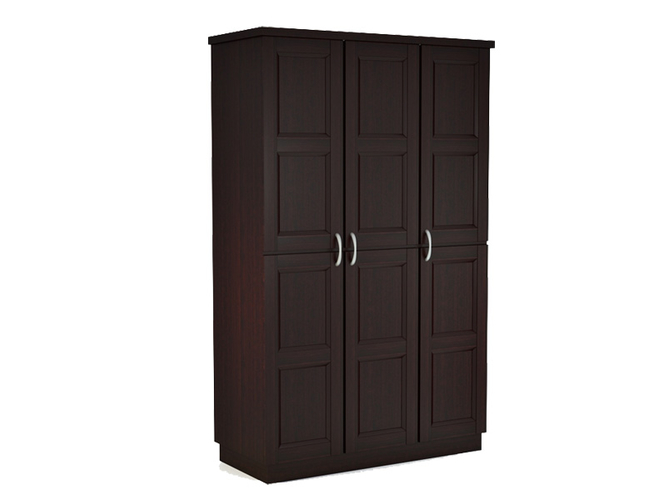 Распашной шкаф из массива венге 3-х створчатый Варна