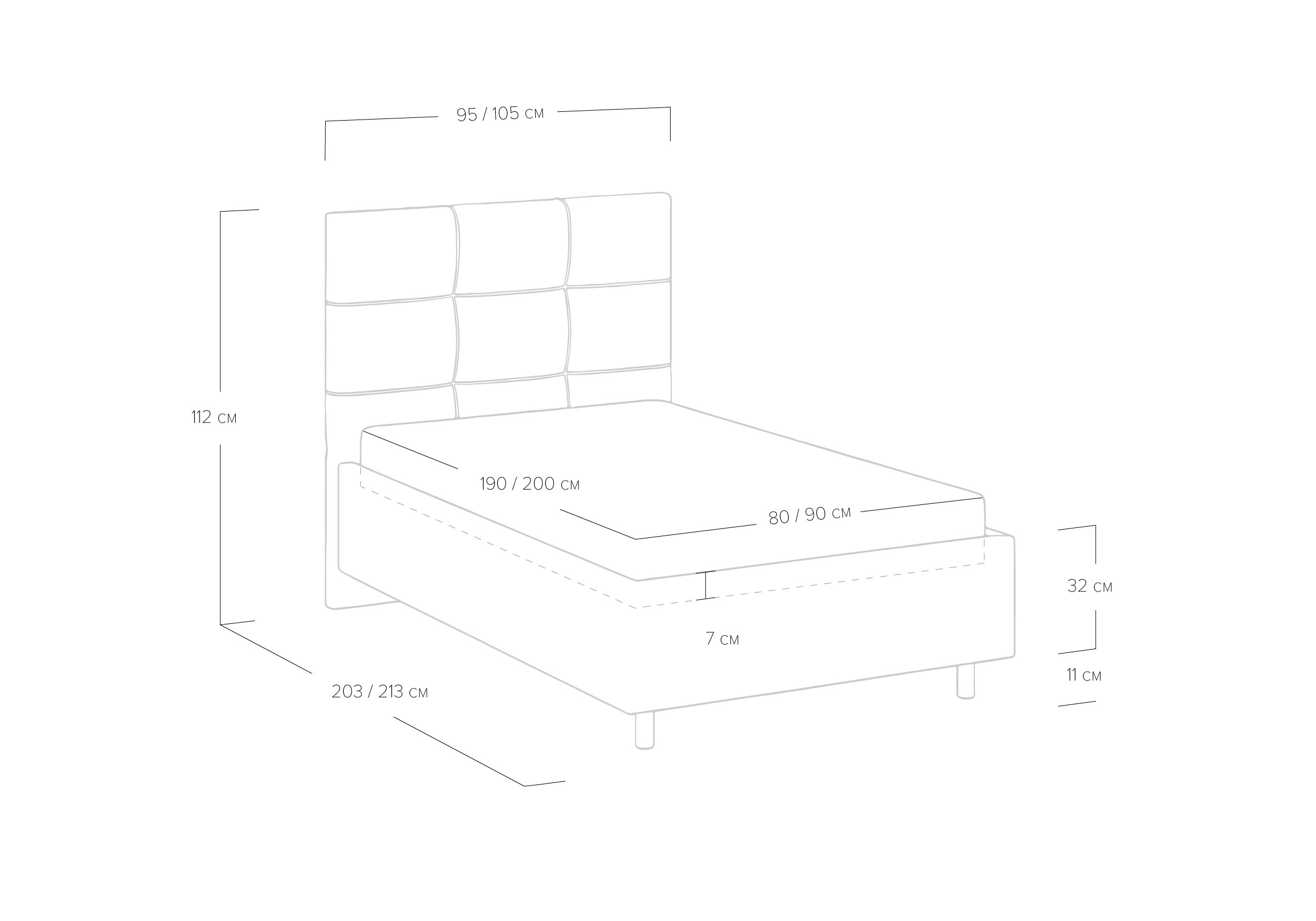 Односпальная кровать Caprice
