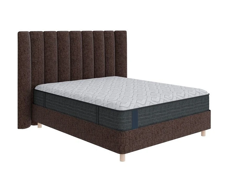 Кровать Astra с основанием Raibox с ПМ Искусственная шерсть (Лама Шоколад)